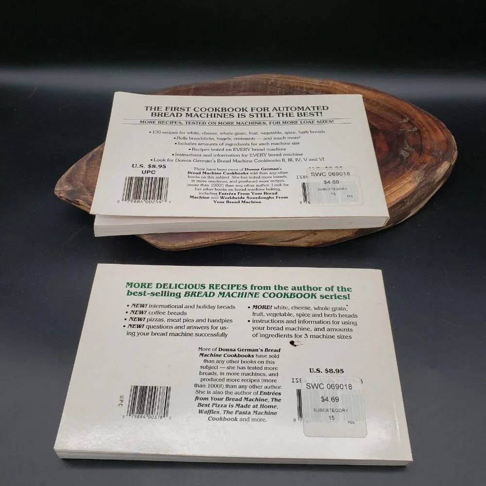 The Bread Machine Cookbook I & II by Donna Rathmell German Nitty Gritty Cookbook